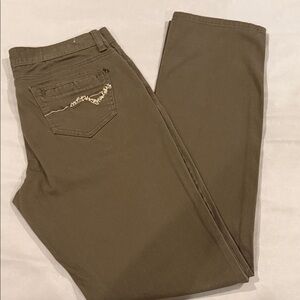 Gasoline Pants Women's Boot Cut Jeans Olive Size 8x32
